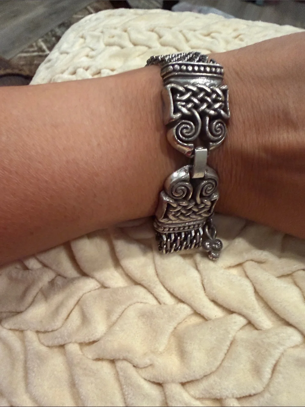 Brighton Silver-Tone Woven Mesh Bracelet with Decorative Ends